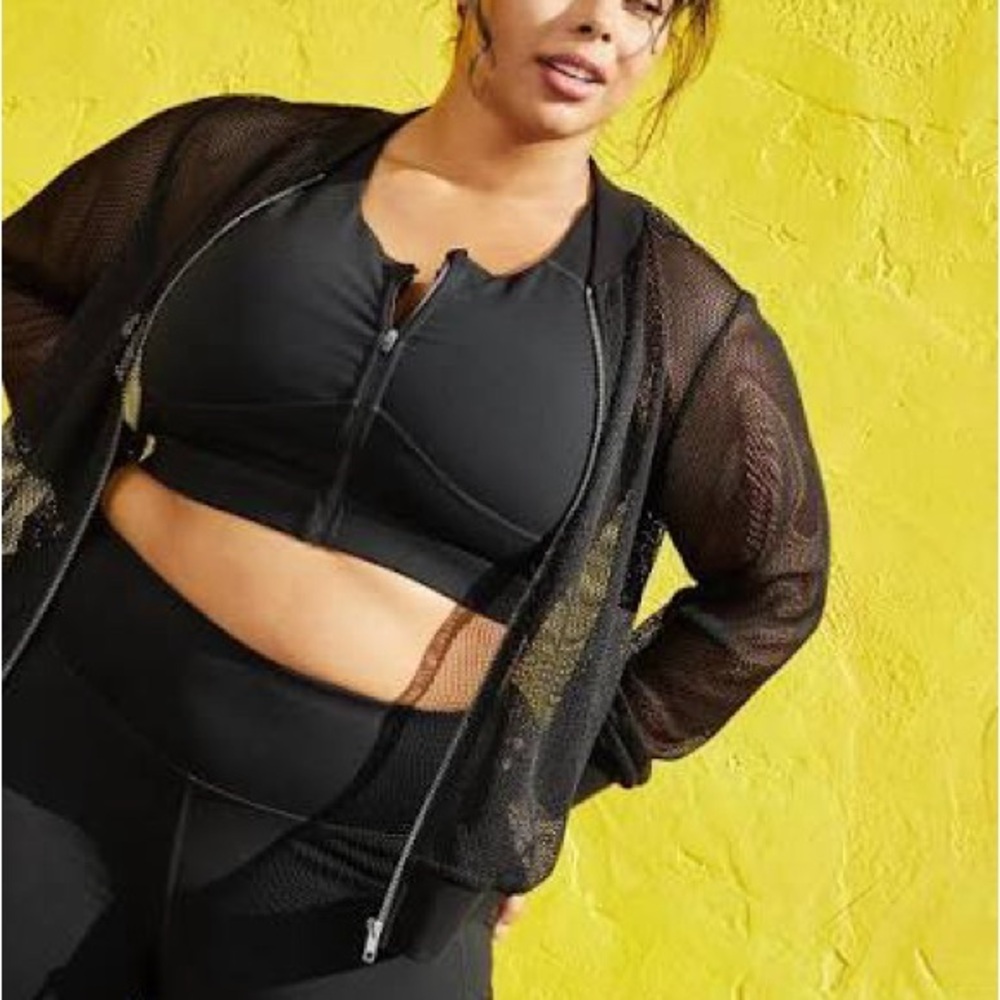 Torrid sheer mesh bomber jacket